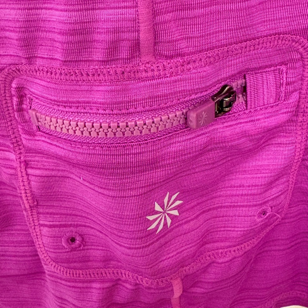 Athleta Purple Zip Front Performance Top Cycling Running Training Medium - Picture 7 of 7
